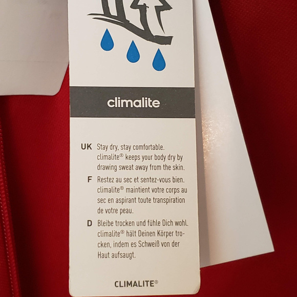 Adidas NWT red Climalite full zip track jacket - Picture 8 of 8
